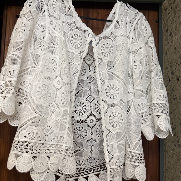 Rabbit Rabbit Rabbit White Lace Top - Picture 1 of 4